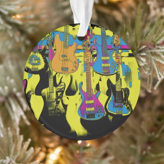 Guitar Party - Musical Instrument Ceramic Orna Ornament (Boom)