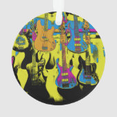Guitar Party - Musical Instrument Ceramic Orna Ornament (achterkant)
