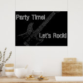 Guitar Party Time Birthday Poster (Keuken)