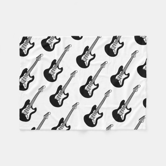 Guitar Pattern Fleece Deken (Voorkant (Horizontaal))