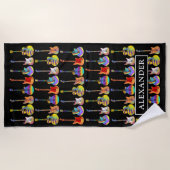 Guitar Pattern Gepersonaliseerd Strandlaken (Voorkant)