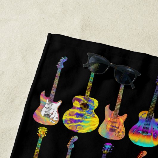 Guitar Pattern Gepersonaliseerd Strandlaken (In situ)