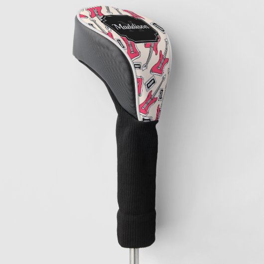 Guitar Pattern Golfheadcover (Schuin)