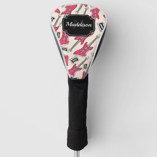 Guitar Pattern Golfheadcover (Voorkant)