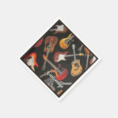 Guitar Pattern Paper Napkins Servet (Hoek)