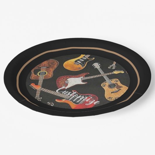 Guitar Pattern Papieren Bordje (Gekanteld)