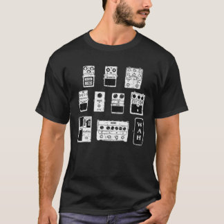  Guitar Pedals Black T-shirt