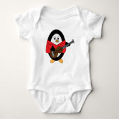 Guitar Penguin Cute Animal Romper (Voorkant)