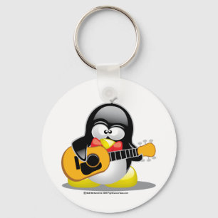Guitar Penguin Sleutelhanger
