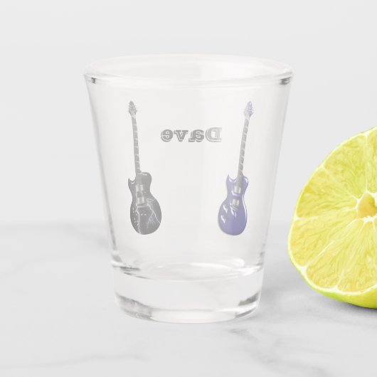 Guitar Personalized Shot Glas (Achterkant)