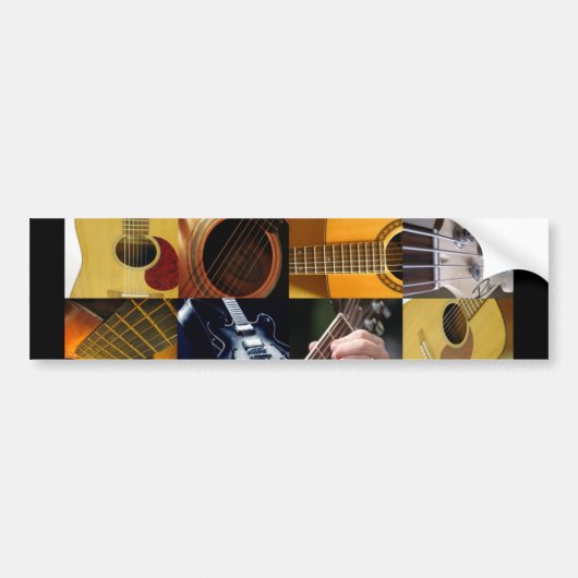 Guitar Photos Collage Bumpersticker (Voorkant)