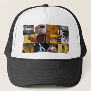Guitar Photos Collage Trucker Pet