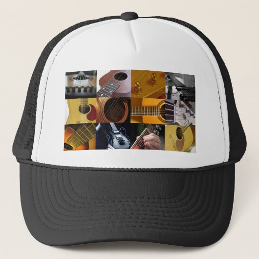 Guitar Photos Collage Trucker Pet (Voorkant)