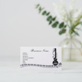 Guitar Piano en Muzieknoten Visitekaartjes (Staand voorkant)