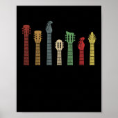Guitar Pick Gift for Guitarist Retro  Poster (Voorkant)