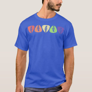 Guitar Pick kleurig voor gitarist Retro  T-shirt
