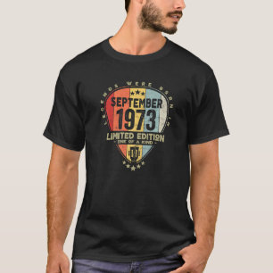 Guitar Pick Legends werd geboren in september 1973 T-shirt