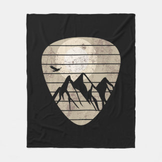 Guitar Pick Mountain Cool Guitarist Fleece Deken
