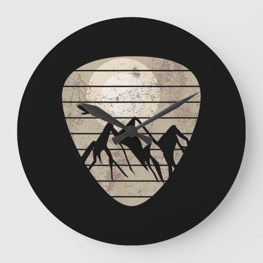 Guitar Pick Mountain Cool Guitarist Grote Klok (Voorkant)