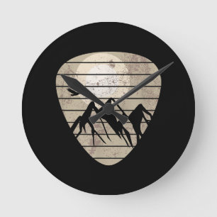 Guitar Pick Mountain Cool Guitarist Ronde Klok