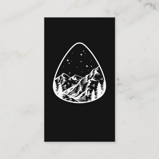 Guitar Pick Mountain Plectrum Music gitarist Visitekaartje (Voorkant)