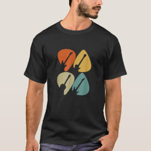 Guitar Pick  Retro Gitarist T Shirt