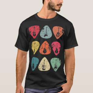 Guitar Pick Retro Vintage voor gitaristen Bassief T-shirt