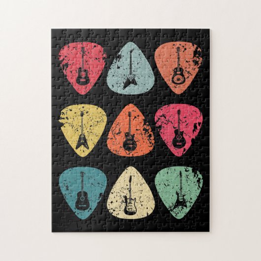 Guitar Pick Retro  voor gitaristen But Legpuzzel (Verticaal)