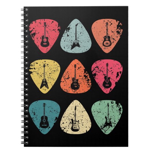 Guitar Pick Retro  voor gitaristen But Notitieboek (Voorkant)