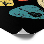Guitar Pick Retro voor gitaristen But Poster (Hoek)