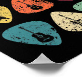 Guitar Pick Retro  voor gitaristen But Poster (Hoek)
