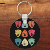 Guitar Pick Retro voor gitaristen But Sleutelhanger (Voorkant)