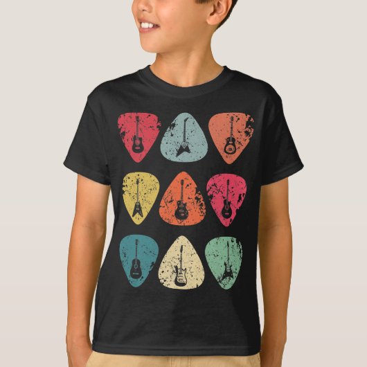 Guitar Pick Retro  voor gitaristen But T-shirt (Voorkant)