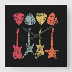 Guitar Pick Retro  voor gitaristen But Vierkante Klok