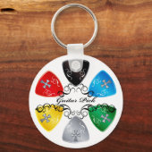 Guitar Pick Round Sleutelhanger (Voorkant)