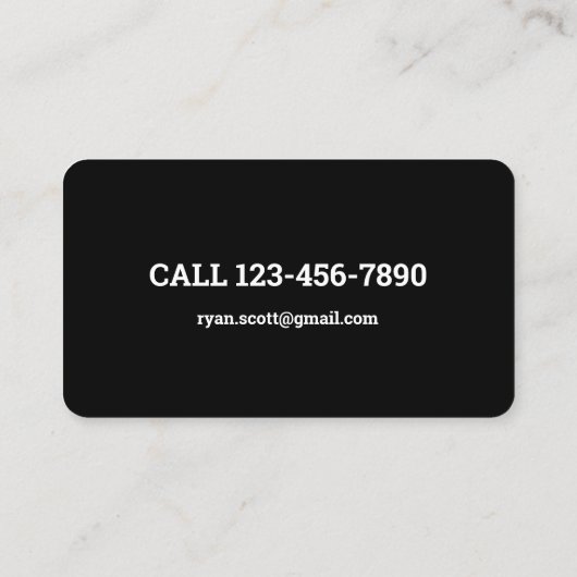 Guitar Pick Visitekaartje (Achterkant)