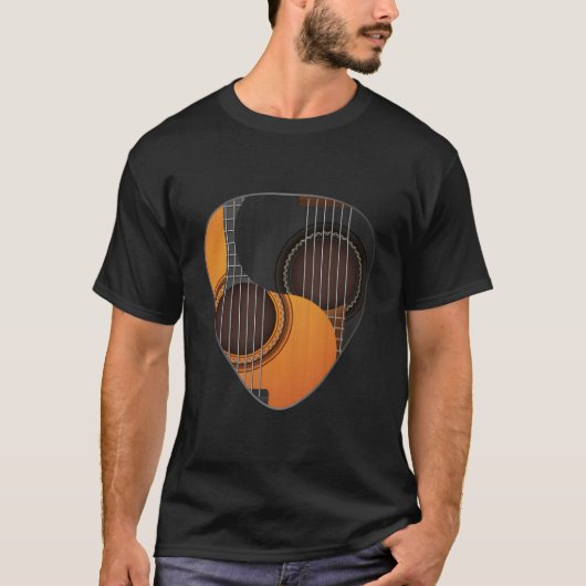 Guitar Pick Yin Yang Guitarist T-shirt (Voorkant)
