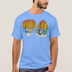 Guitar Picks Funny Country Music Bass Electric Gui T-shirt