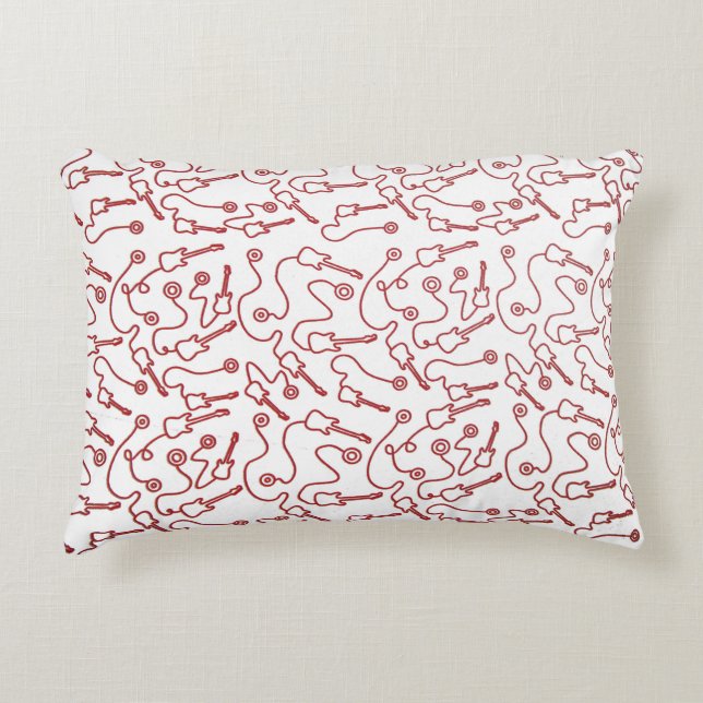 Guitar Pillow. Decoratief Kussen (Voorkant)