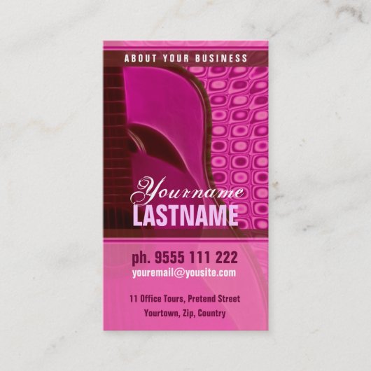 GUITAR "PiNKY"-Visitekaartje Visitekaartje (Voorkant)