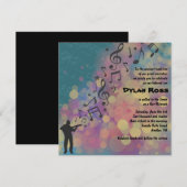 Guitar Player Bat Bar Mitzvah Uitnodiging (Voorkant / Achterkant)