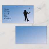 Guitar Player Blue Visitekaartje (Voorkant / Achterkant)