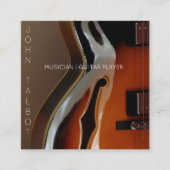 Guitar Player Custom Square Visitekaartje (Voorkant)