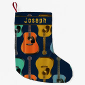 Guitar Player Double Sided Name Teen Boys Kleine Kerstsok (Voorkant)