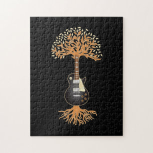 Guitar Player Gift Tree Guitar Legpuzzel