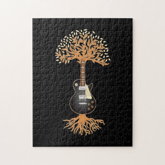 Guitar Player Gift Tree Guitar Legpuzzel (Verticaal)