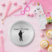 Guitar Player Happy Birthday Papieren Bordje (Feest)