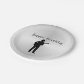 Guitar Player Happy Birthday Papieren Bordje (Gekanteld)