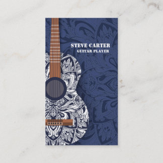 Guitar Player Music Artist Teacher School Concert Visitekaartje
