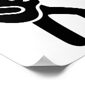 Guitar Player Music citeert Silhouette art Poster (Hoek)